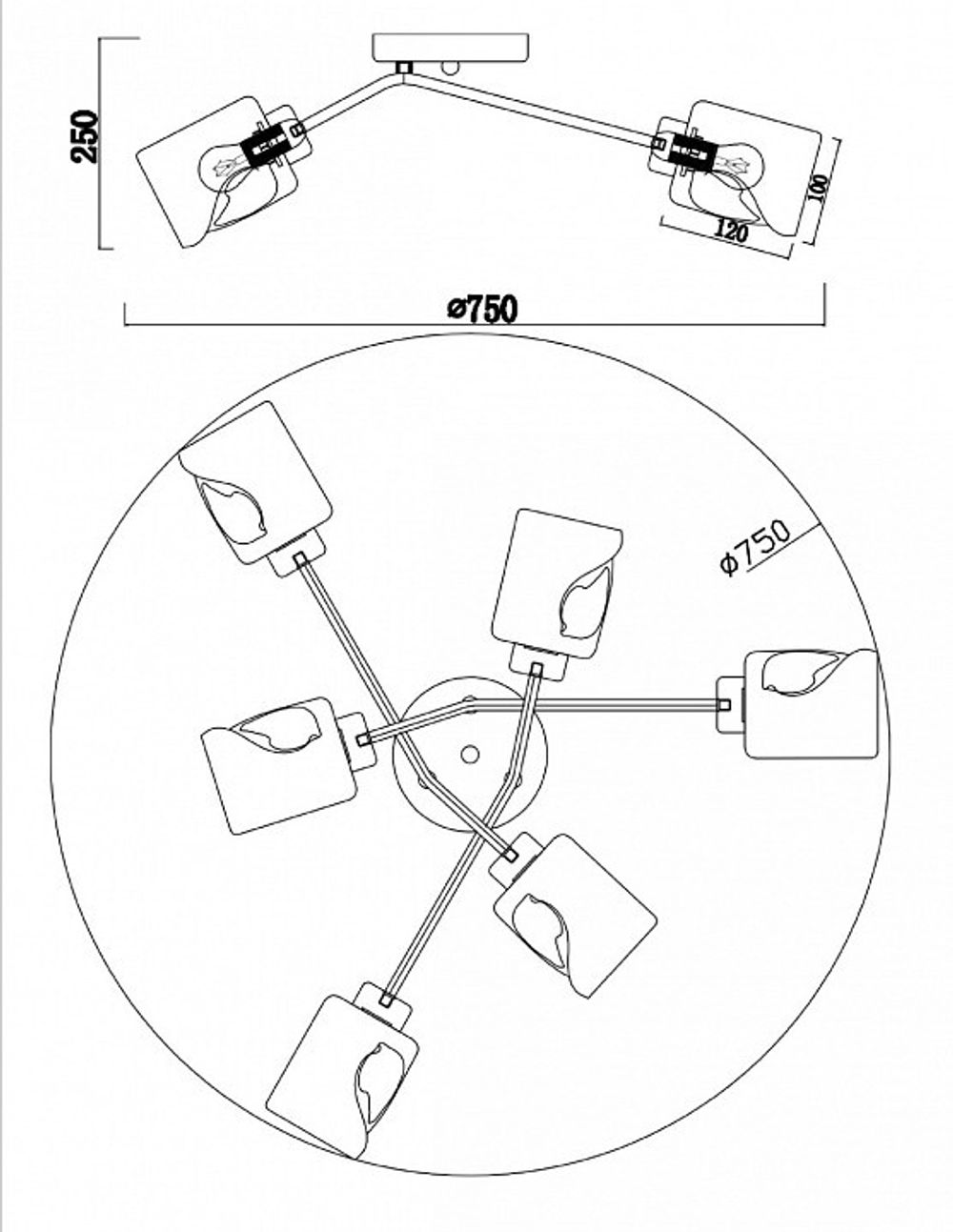 Потолочная люстра Freya Isabella FR5095CL-06G