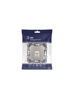 Розетка компьютерная Elegance 14-3107-16 RJ45 титан Эра Б0065764