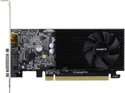 Видеокарта Gigabyte PCI-E GV-N1030D4-2GL nVidia GeForce GT 1030 2048Mb 64bit DDR4 1177/2100 DVIx1/HDMIx1/HDCP Ret low profile