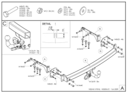 Фаркоп оцинкованный Galia N050A для Nissan X-Trail 2007-2015(паспорт и сертификат в комплекте)(без электрики)