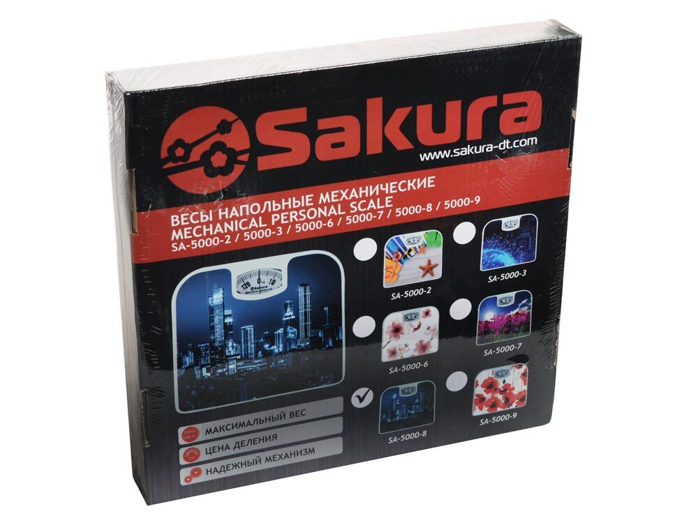 Весы напольные механические до 130кг "Ночной город"