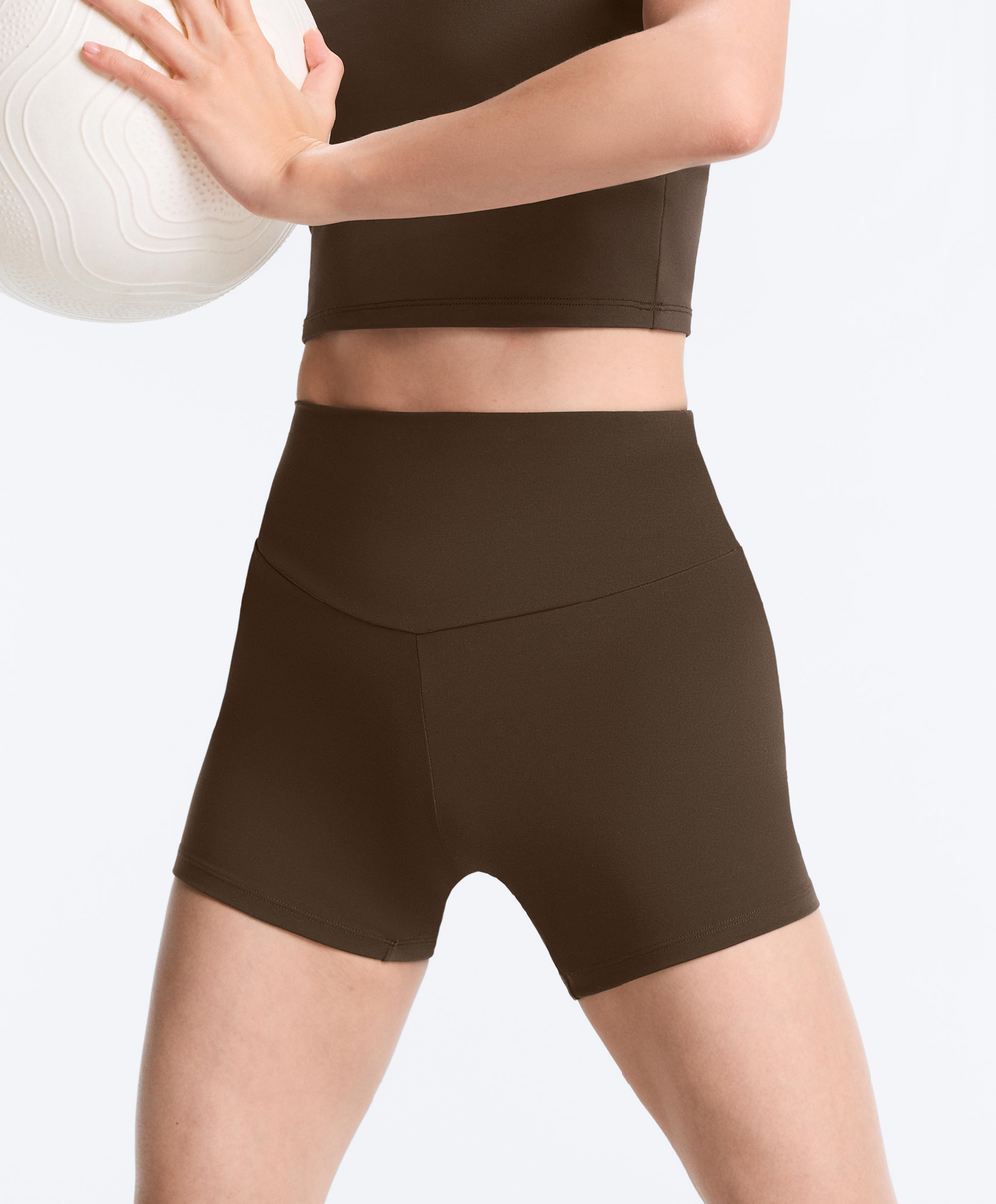 OYSHO Велосипедки Comfortlux с высокой посадкой длиной 10 см, темно-коричневый