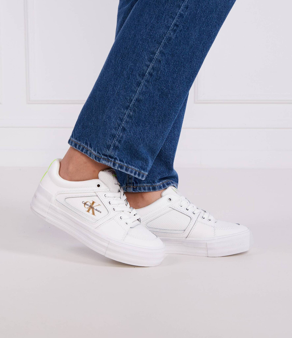 Кроссовки VULC FLATFORM BOLD FLUO CONTR CALVIN KLEIN JEANS - белый(YW0YW00904)