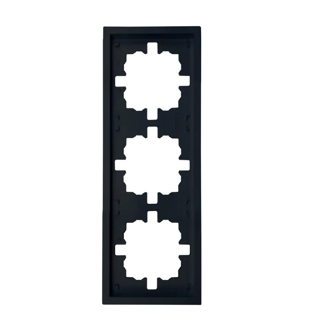 Рамка 3-ая LEZARD ZIMA горизонтальная б/вставок черный бархат