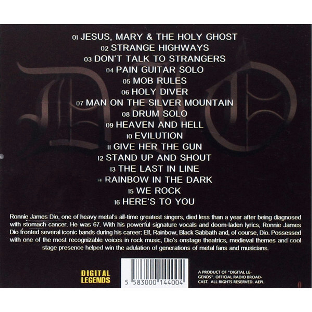 Dio / Strange Highways Legendary F.M. Broadcast (CD)