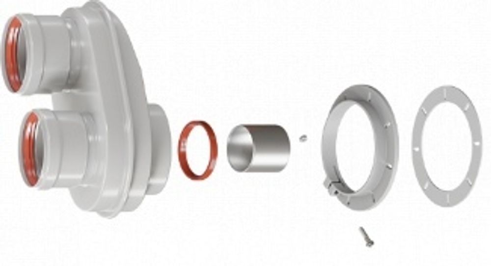 ROMMER RCA-8080-240002 Адаптер моноблочный для перехода на двухтрубную систему 80/80 (Ferroli, Bosch