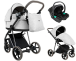 Детская коляска Roan Sol Vintage Luxury 2.0 3 в 1 с автокреслом Pituso Santiso Pro PIX/50/L Pixel/Light/Black/руч.Cappuccino