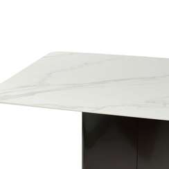 Обеденный стол Arrell 200х100 см, белая керамика
