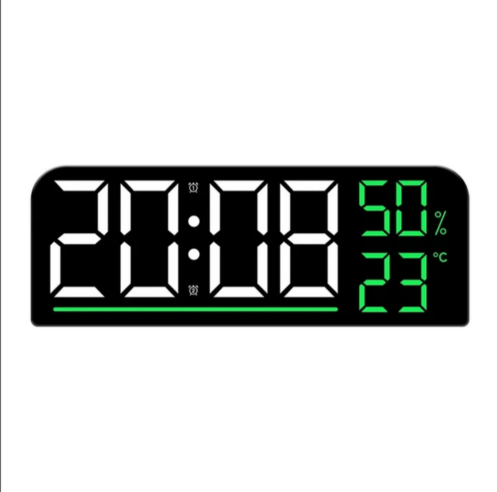 Часы-будильник настольно-настенные GH8027 White&Green