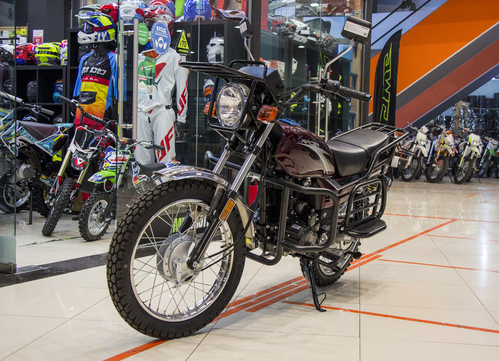 Эндуро мотоцикл Racer RC150-23A Tourist бордовый ПТС (Alpha, Альфа)