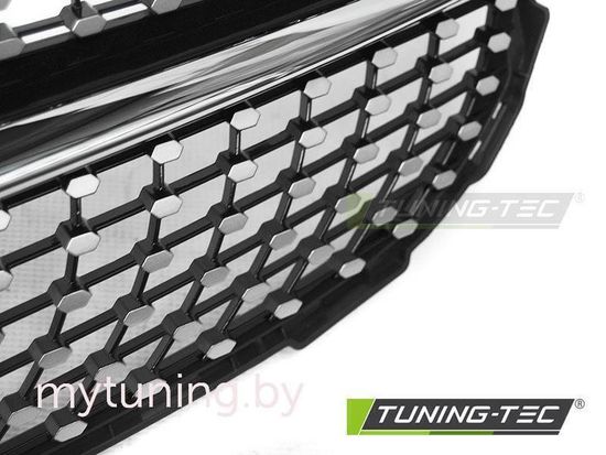Решетка радиатора C450 AMG STYLE CHROME GLOSSY BLACK для Mercedes C W205