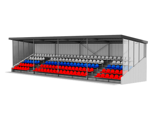Трибуна с навесом и защитой от ветра
