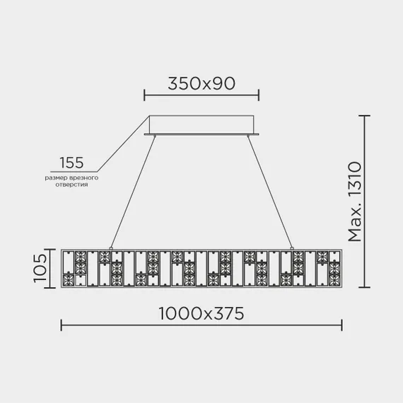 Подвесная люстра MODELUX premium ML.6988.1000P GD
