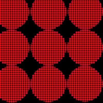 Красный горох из красных точек ка черном фоне