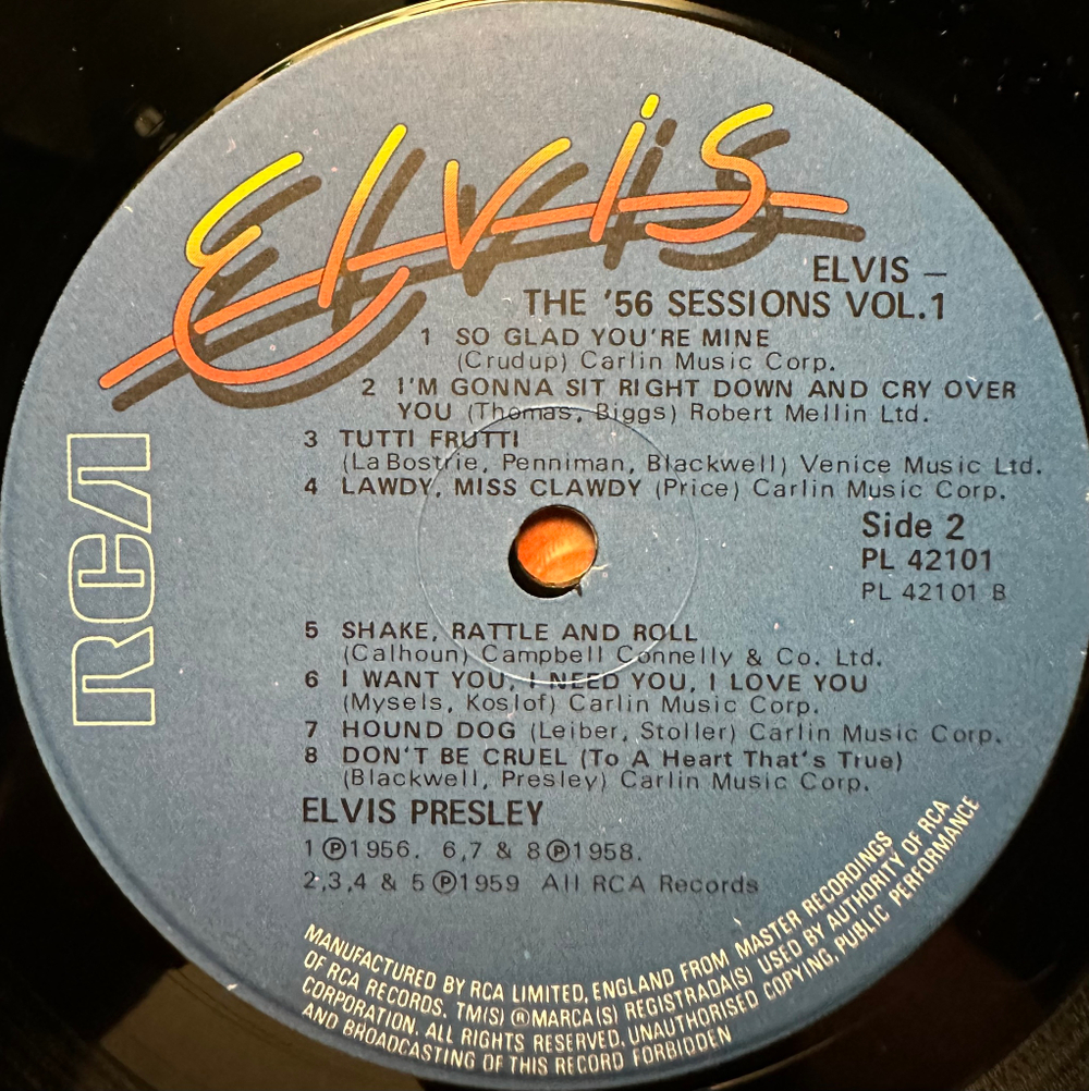 Elvis - The '56 Sessions Volume 1 (Англия 1978г.)