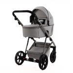 Детская универсальная коляска Adamex Delta Natura - DN-9 Moon (св. серый, ткань)