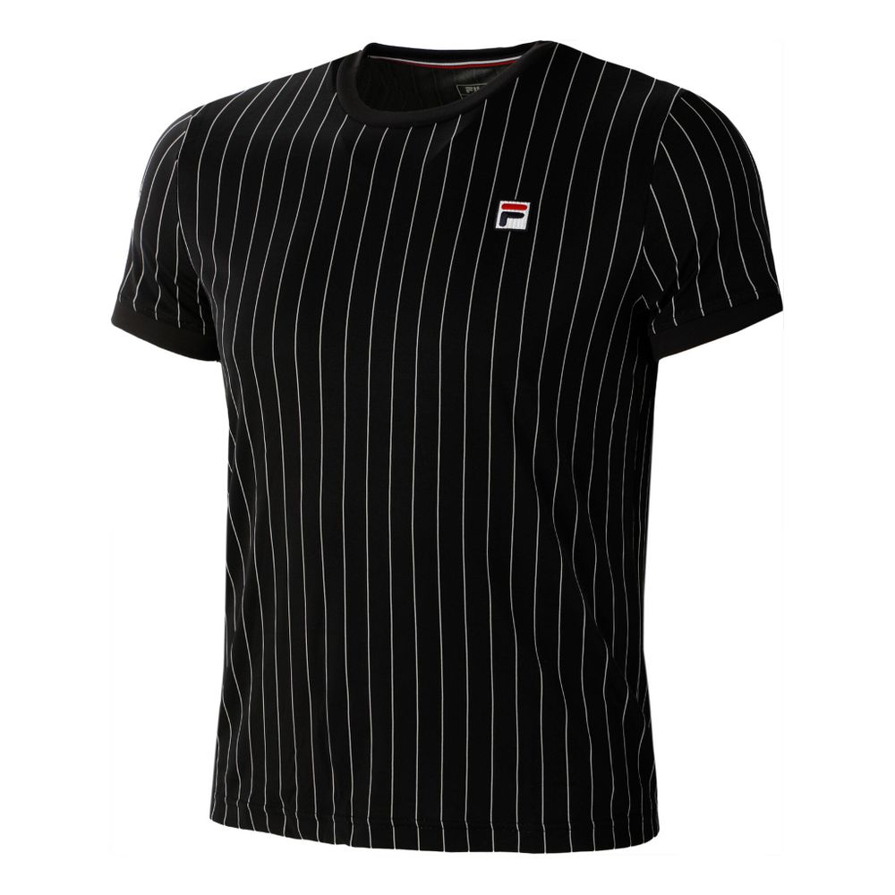 Мужское теннисное поло Fila Stripes T-Shirt Men - Black, White