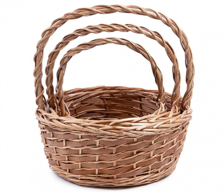 Корзина (Ива) D36/D29/D24 КОРИЧНЕВАЯ КРУГ