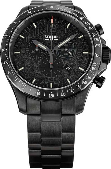 Швейцарские тактические часы Traser P67 Officer Chrono Black 109466