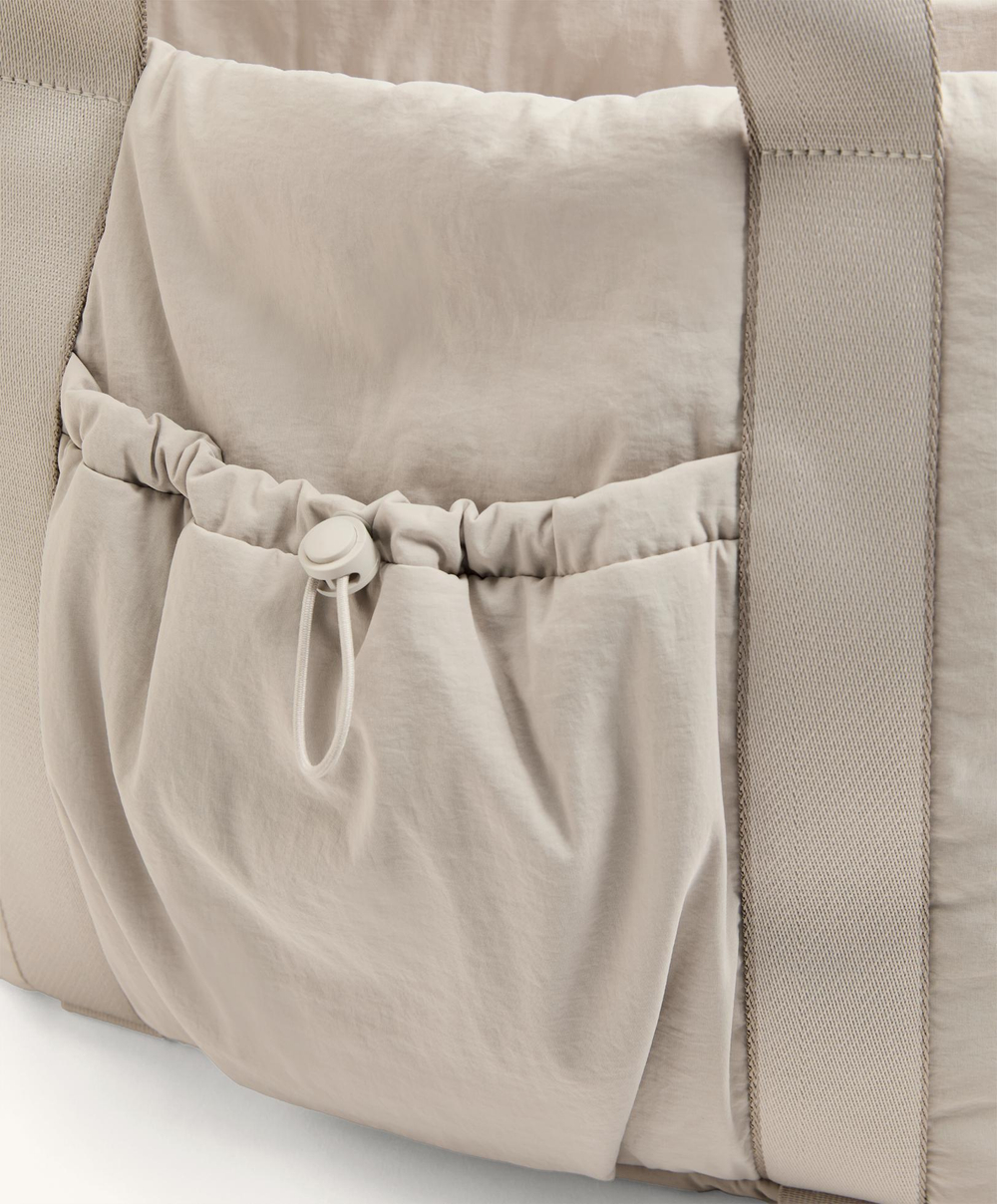 Oysho Сумка-шоппер с передним карманом, экрю