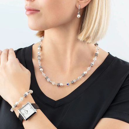 Колье Coeur de Lion White-Silver 4081/10-1417
