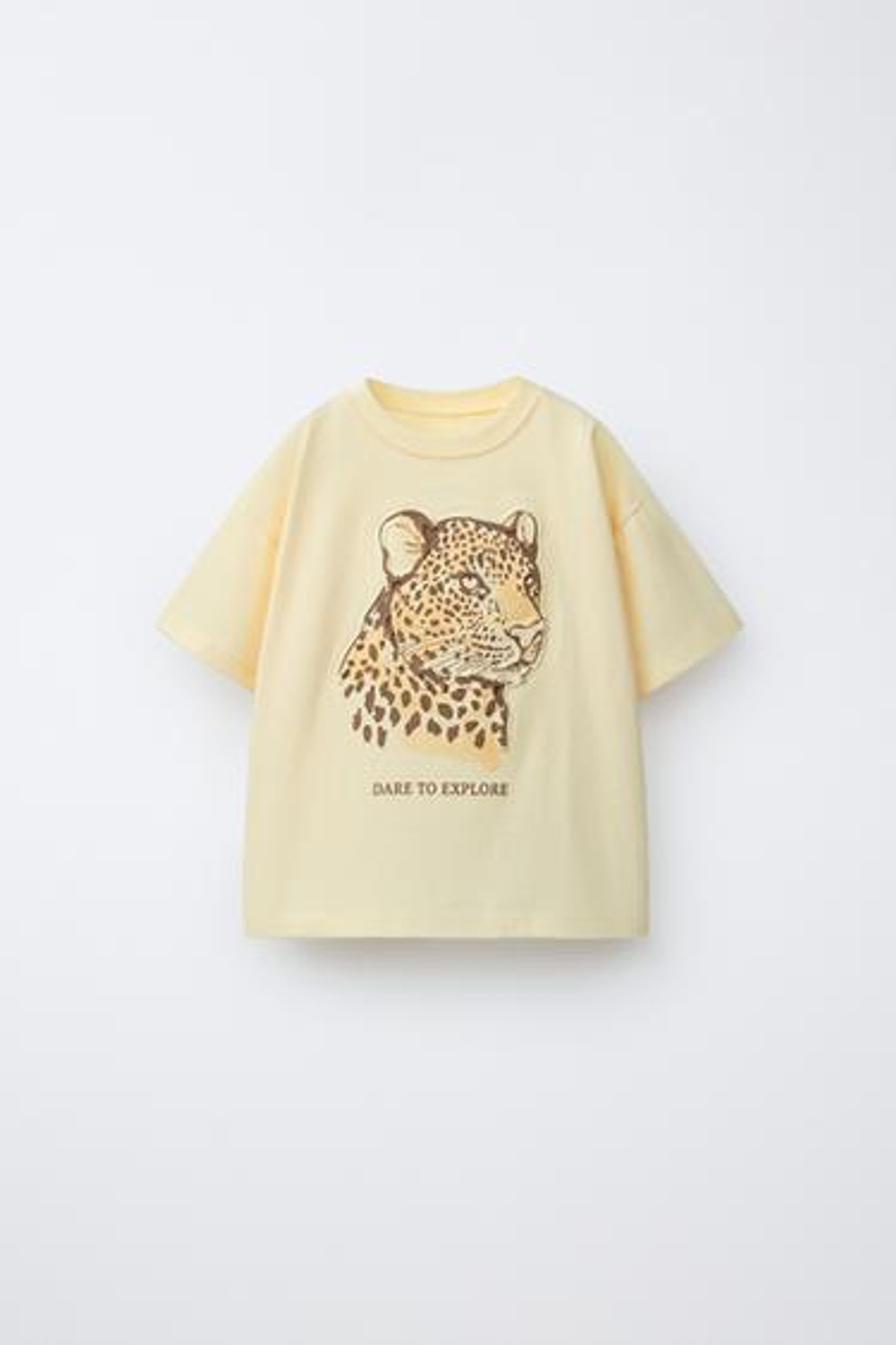 ZARA ФУТБОЛКА С ПРИНТОМ, ПЕСОЧНЫЙ