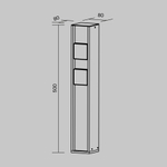 Уличная розетка столбик Socket двойная h500 мм 2000Вт IP 54
