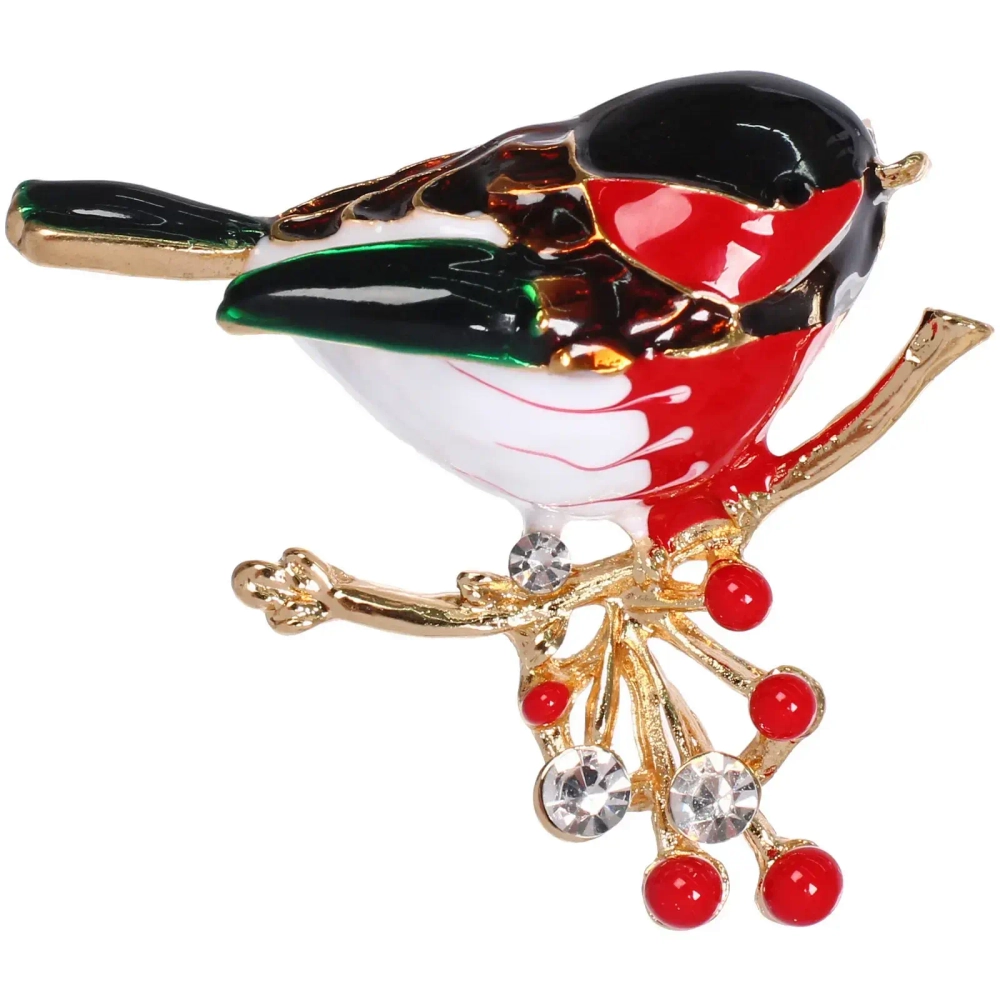 Брошь «GOLD Podarok», Снегирь, цвет как на фото, 3.5*4см (символ Надежды)