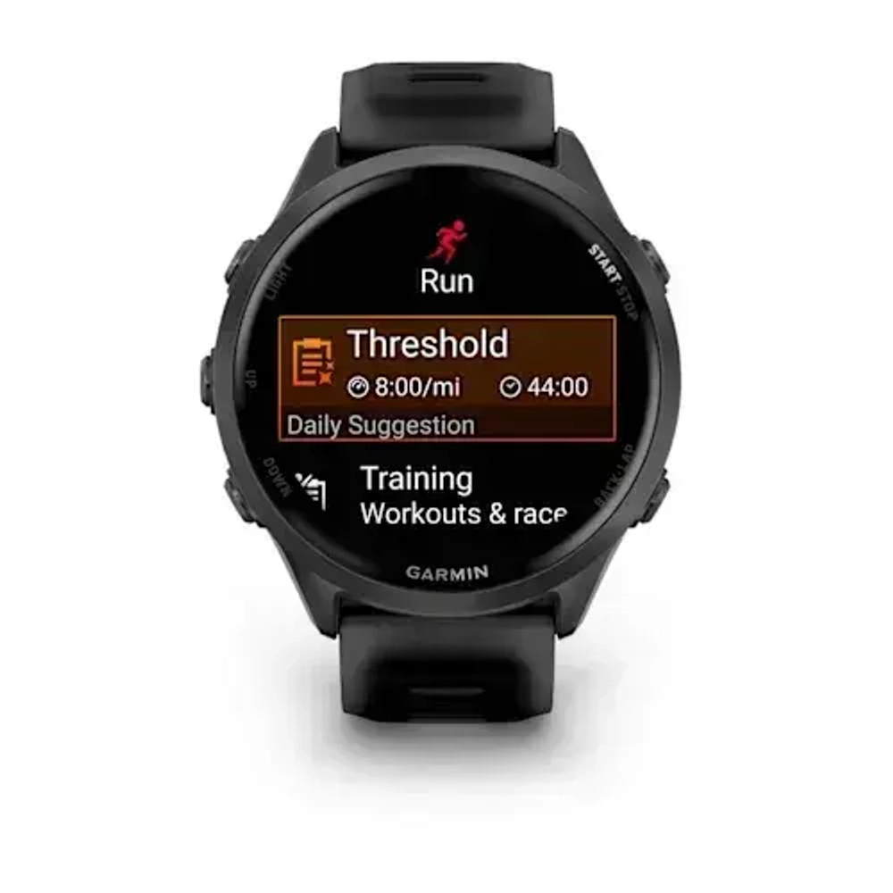 Умные часы Garmin Forerunner 570 - 47 мм сланцево-серый алюминий с черным ремешком
