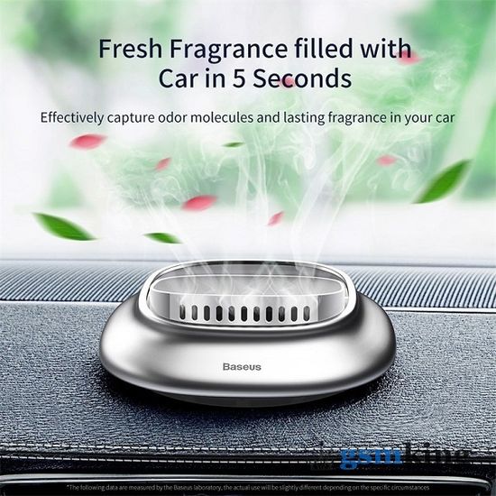 Baseus Little Volcano Vehicle-mounted Fragrance Holder Overseas Exclusive (Ambergris*1+Green grass incense*1+Honey peach*2) Silver SUXUN-BH0S