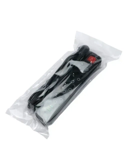 Сетевой фильтр Гарнизон с базовой защитой с заземлением с выключателем 4 розетки , 10A, 1xType-C, 2xUSB, 3 метра, выключатель и заземление, черный