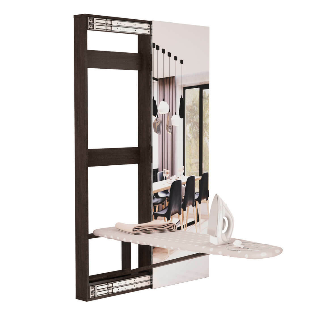 Гладильная доска Смарт с зеркалом, венге