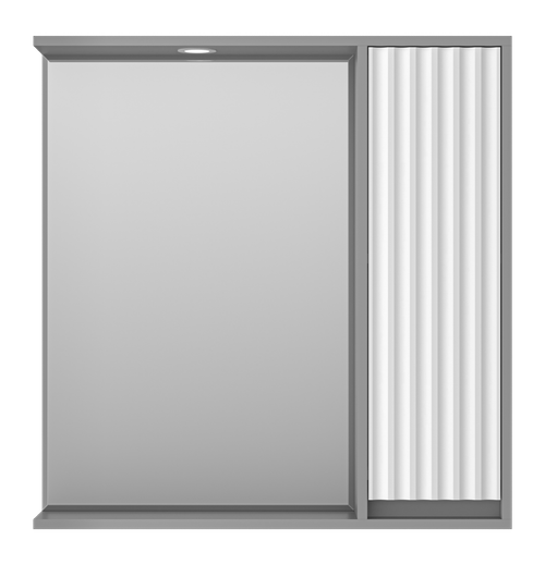 Зеркальный шкаф Brevita Balaton 80 правый (белый, серый)