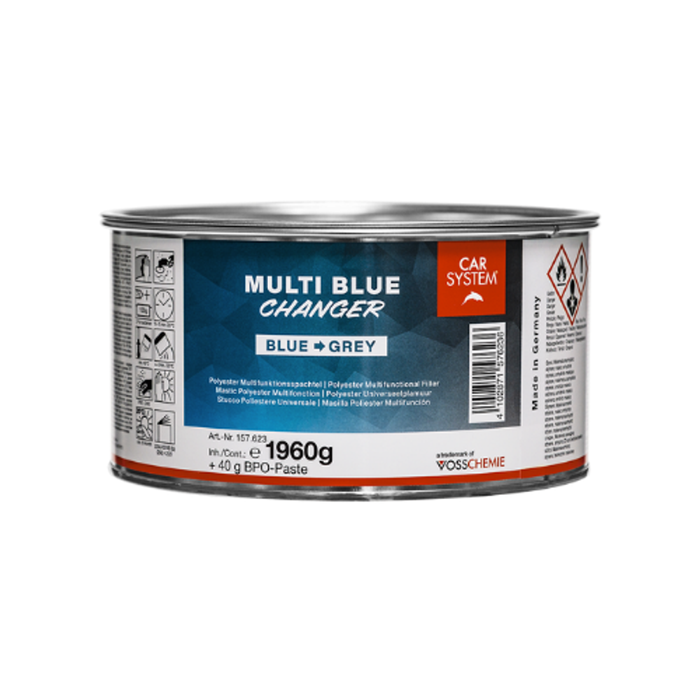 Car System Шпатлевка 2К Полиэфирная "Multi Blue Changer"  (2.00 кг)
