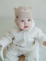 Шапка хлопковая на подкладе "Мишка" 0+