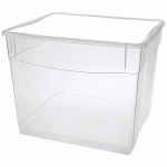 Контейнер универсальный с крышкой для хранения «КРИСТАЛЛ», бесцветный, 40*33,5*31,5см, 34л