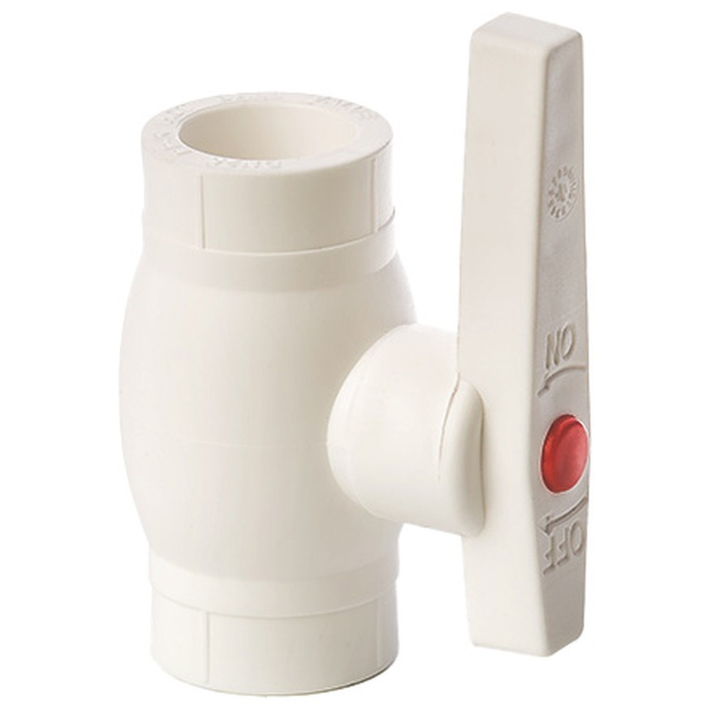 Шаровый кран полипропиленовый PPRC 63, белый