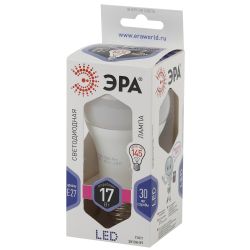 Лампа светодиодная ЭРА STD LED A60-17W-860-E27 17Вт груша холодный дневной свет Е27