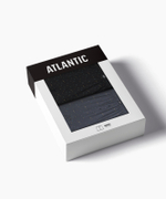 Мужские трусы боксеры Atlantic, набор из 2 шт., хлопок, черные + графитовые, 2MBX-067