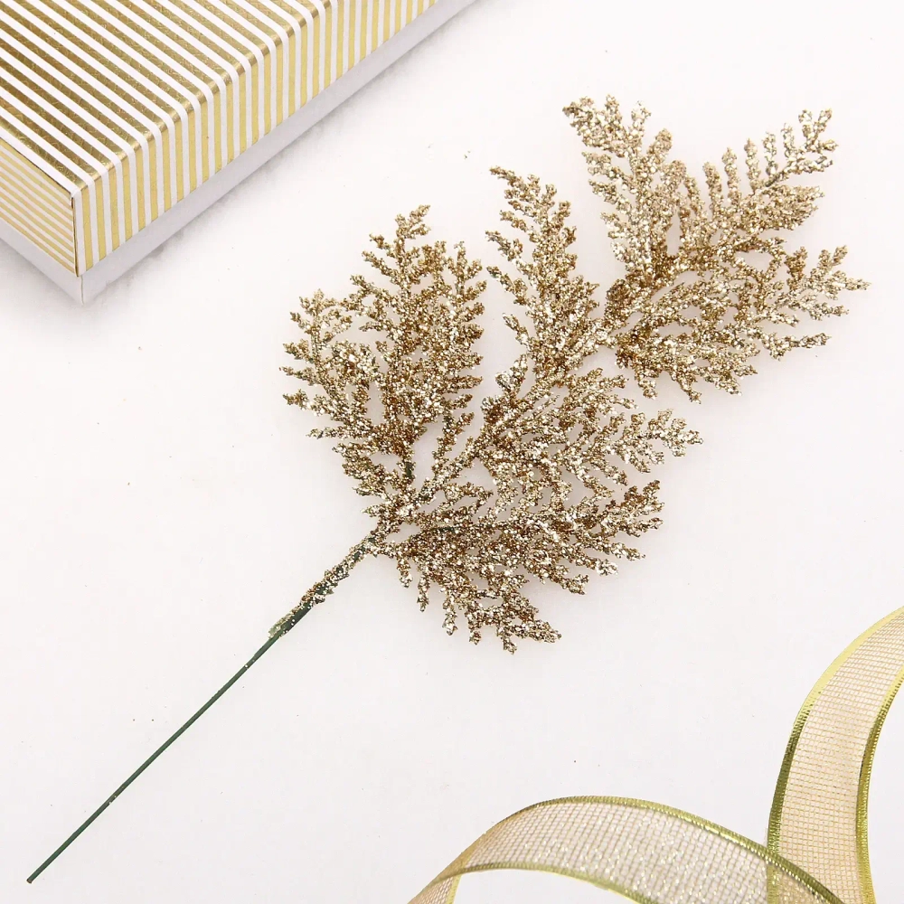 Ветка декоративная «Зимний сон» 25 см, Шампань