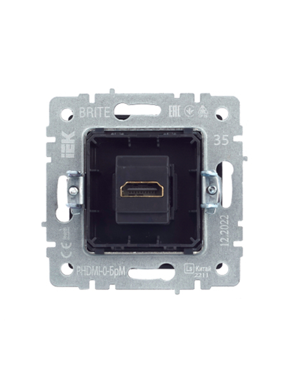 BRITE Розетка HDMI РHDMI-0-БрМ маренго IEK