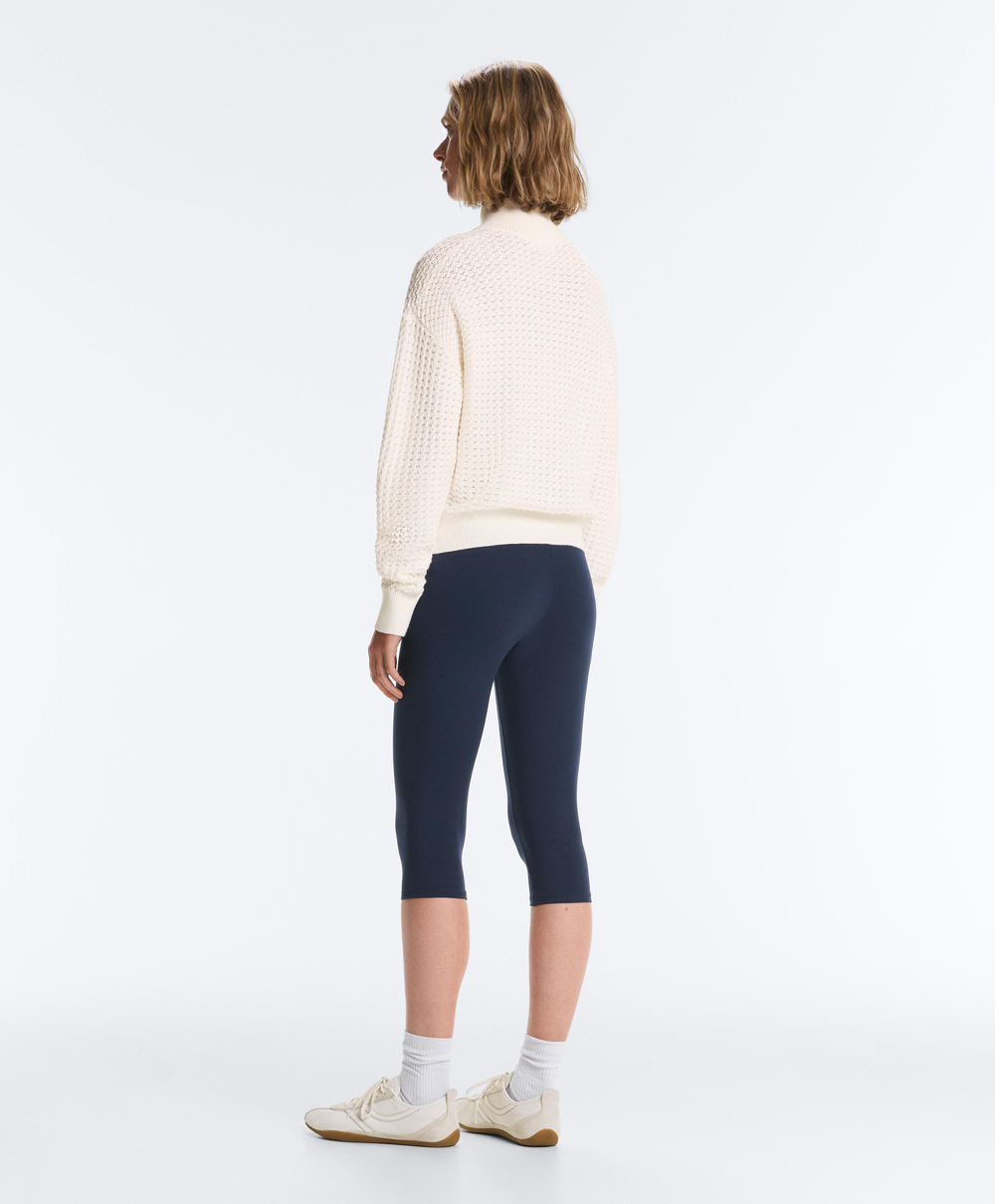 Oysho Куртка из ажурного трикотажа, белый