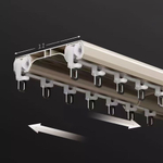 Современный карниз для штор, алюминий, потолок/стена