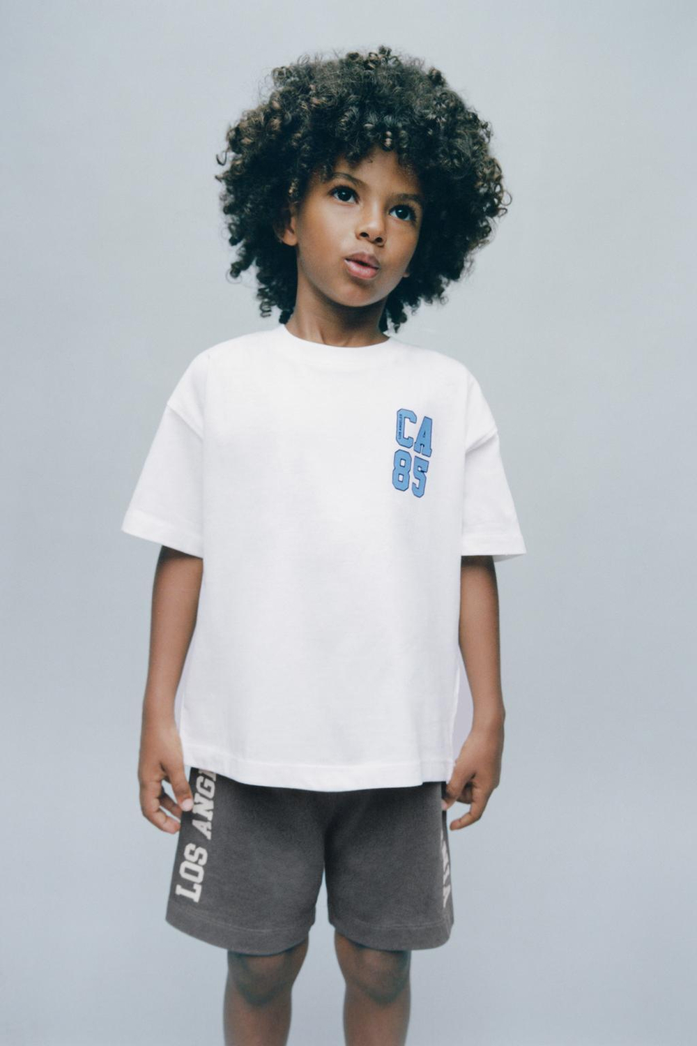 ZARA ФУТБОЛКА С НАДПИСЬЮ, БЕЛЫЙ