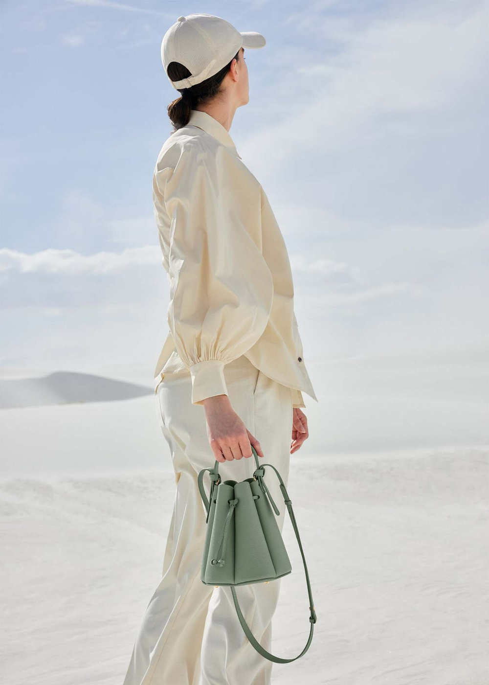 Сумка Polene Numéro Huit Mini EDITION TEXTURED SAGE