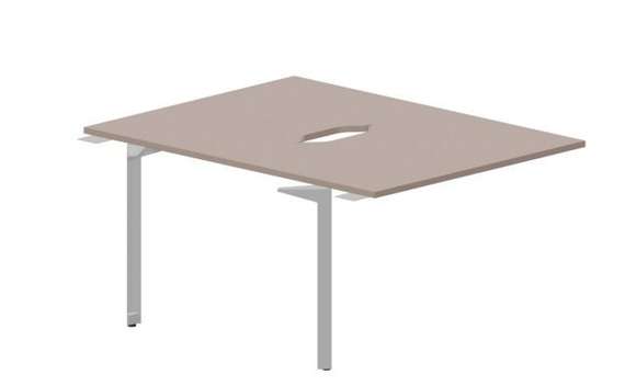 Составной стол на 2 рабочих места 118х156,6х75см (2 эргономичных выреза) - приставной элемент