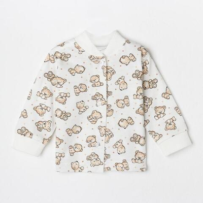 Кофточка А.70-6 КТ, бежевый/мишки, р. 62см 9799726