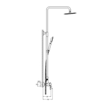 Смеситель с душевой стойкой SOLONE EZA16-A090