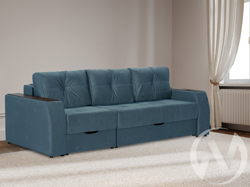 Диван прямой Спинер (МД) GROUND 08 (темно-синий)