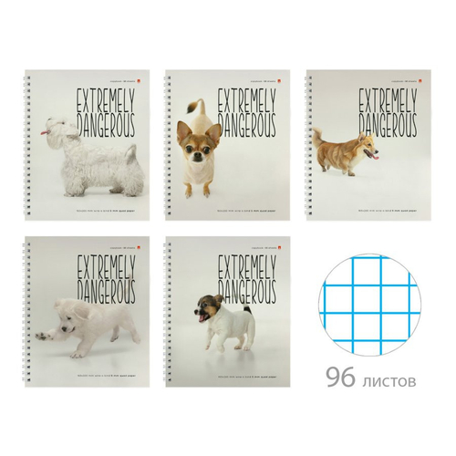 Тетрадь 96 л. клетка гребень АЛЬТ Особо опасные собачки (7-96-1353)